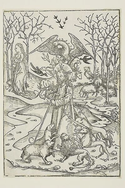 The Virtues of Christ and the Wickedness of His Enemies Symbolized by Diverse Birds... 1491. Creator: Michael Wolgemut