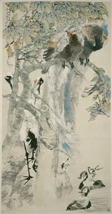 Framed Print : The Five Virtues, Qing dynasty (1644-1911), 1895. Creator: Ren Yi Framed Print : The Five Virtues, Qing dynasty (1644-1911), 1895. Creator: Ren Yi