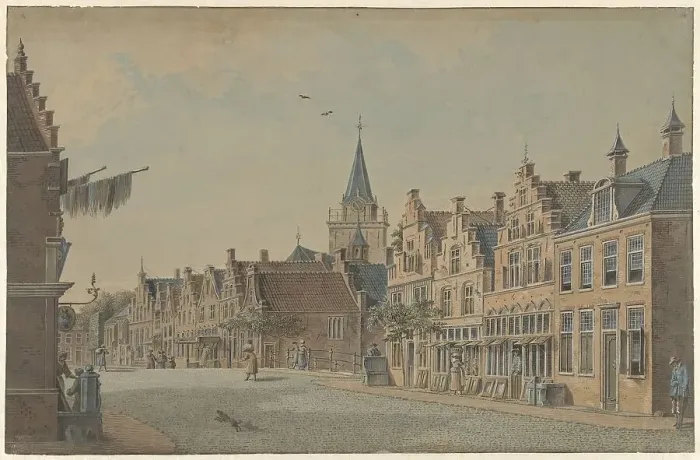 Framed Print : Visbrug in Woerden, 1744-1786. Creator: Theodor Verryck Framed Print : Visbrug in Woerden, 1744-1786. Creator: Theodor Verryck