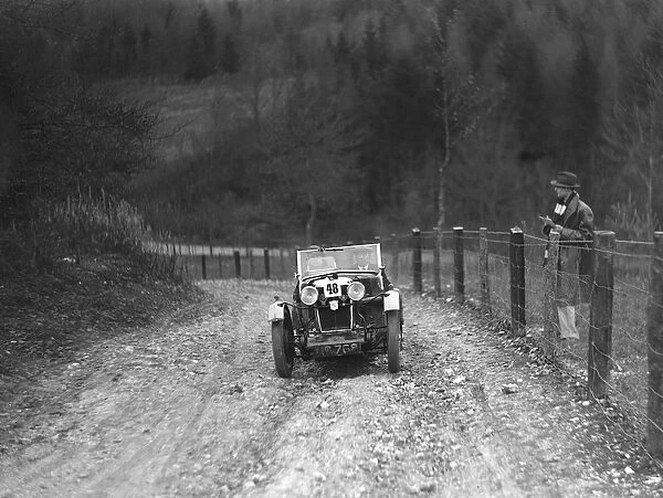 Viscount Curzons MG M type 12  /  12 replica competing in the Inter-Varsity Trial, November 1931