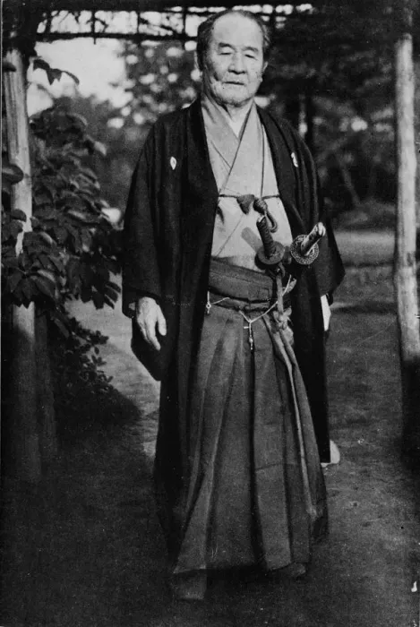 Framed Print : Viscount Shibusawa, (1840-1931) wearing his samurai swords, c1900, (1921). Artist: Julian Leonard Street Framed Print : Viscount Shibusawa, (1840-1931) wearing his samurai swords, c1900, (1921). Artist: Julian Leonard Street