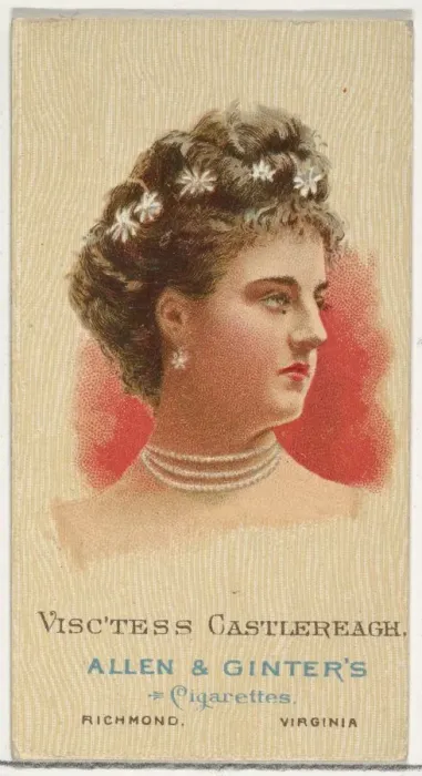 Framed Print : Viscountess Castlereagh, from Worlds Beauties, Series 2 (N27) for Allen & Framed Print : Viscountess Castlereagh, from Worlds Beauties, Series 2 (N27) for Allen &