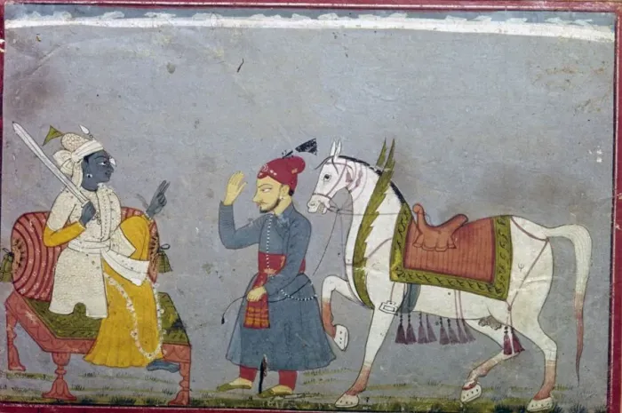 Framed Print : Vishnu in his 10th Incarnation as the White Houre Kalki, 1710-1720 Framed Print : Vishnu in his 10th Incarnation as the White Houre Kalki, 1710-1720