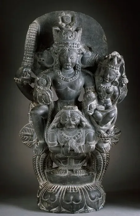 Framed Print : Vishnu and Shri Lakshmi on Garuda, 11th century. Creator: Unknown Framed Print : Vishnu and Shri Lakshmi on Garuda, 11th century. Creator: Unknown
