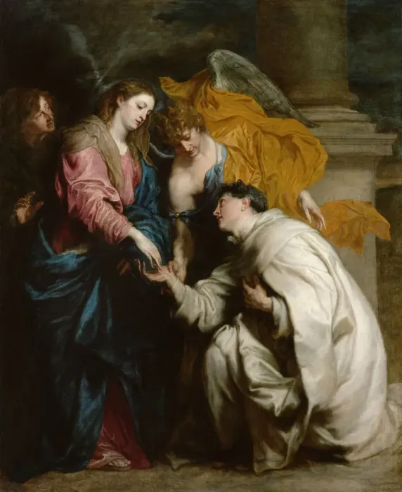Framed Print : The Vision of the Blessed Hermann Joseph, 1630. Artist: Dyck, Sir Anthonis, van (1599-1641) Framed Print : The Vision of the Blessed Hermann Joseph, 1630. Artist: Dyck, Sir Anthonis, van (1599-1641)