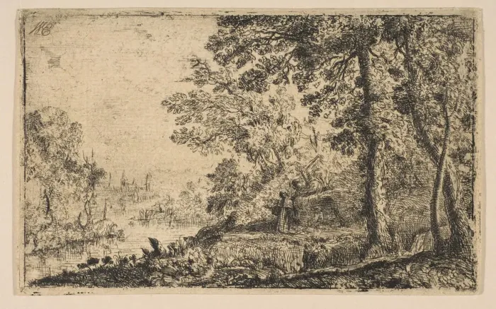 Framed Print : The Vision, ca. 1630. Creator: Claude Lorrain Framed Print : The Vision, ca. 1630. Creator: Claude Lorrain