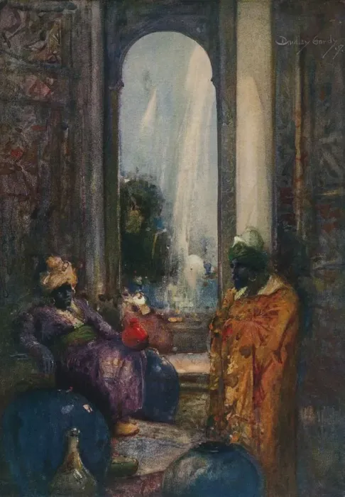 Framed Print : A Vision of the East - Stage V, c1920. Artists: Percy Bradshaw, Dudley Hardy Framed Print : A Vision of the East - Stage V, c1920. Artists: Percy Bradshaw, Dudley Hardy