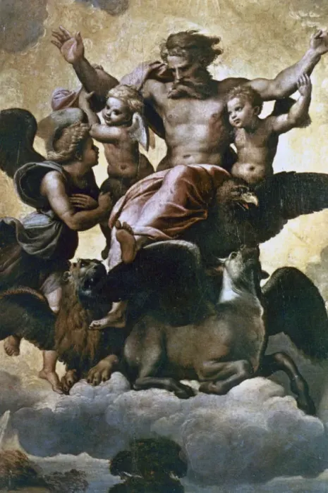 Framed Print : Vision of Ezekiel, c1518. Artist: Raphael Framed Print : Vision of Ezekiel, c1518. Artist: Raphael