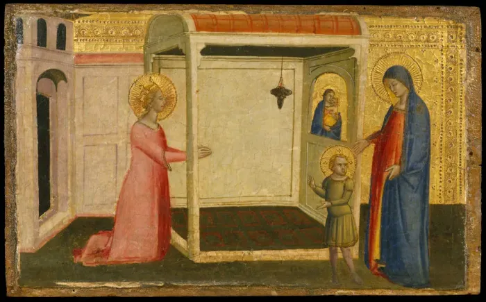 Framed Print : The Vision of Saint Catherine of Alexandria, second half 14th century. Creator: Silvestro Framed Print : The Vision of Saint Catherine of Alexandria, second half 14th century. Creator: Silvestro