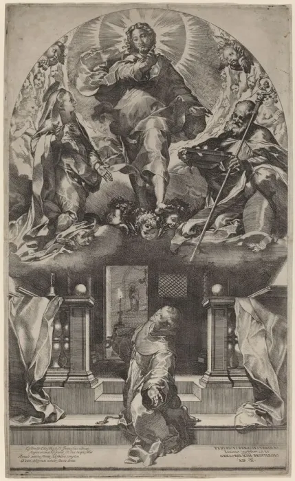 Framed Print : Vision of Saint Francis, 1581. Creator: Federico Barocci Framed Print : Vision of Saint Francis, 1581. Creator: Federico Barocci