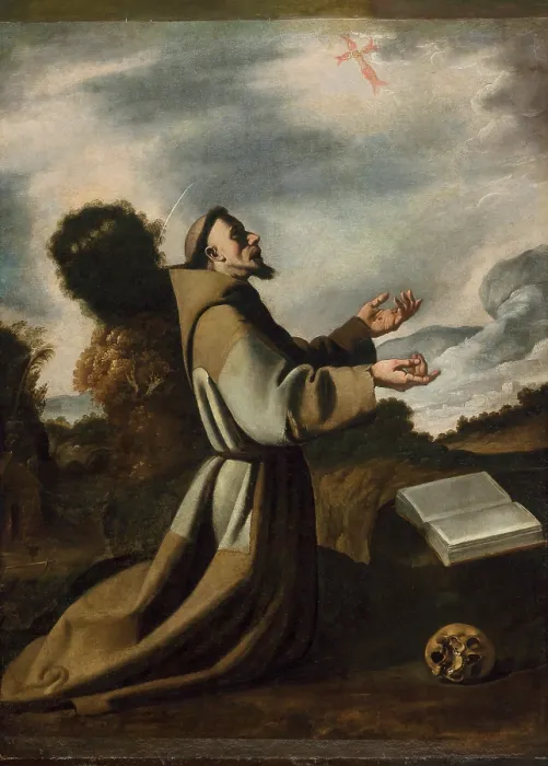 Framed Print : The Vision of Saint Francis, after 1640. Creator: Zurbaran, Francisco, de (1598-1664) Framed Print : The Vision of Saint Francis, after 1640. Creator: Zurbaran, Francisco, de (1598-1664)