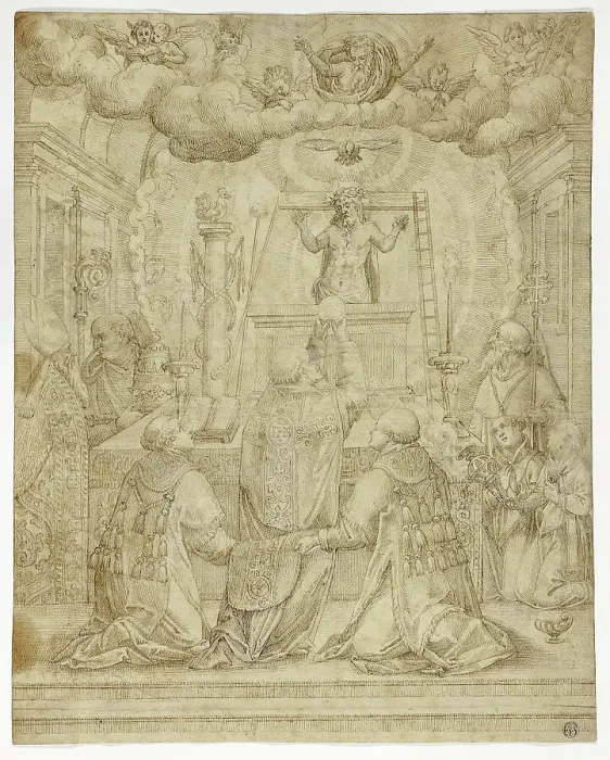Framed Print : Vision of Saint Gregory, n.d. Creator: Unknown Framed Print : Vision of Saint Gregory, n.d. Creator: Unknown