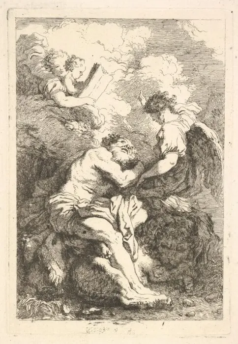 Framed Print : The Vision of Saint Jerome, ca. 1761-65. Creator: Jean-Honore Fragonard Framed Print : The Vision of Saint Jerome, ca. 1761-65. Creator: Jean-Honore Fragonard
