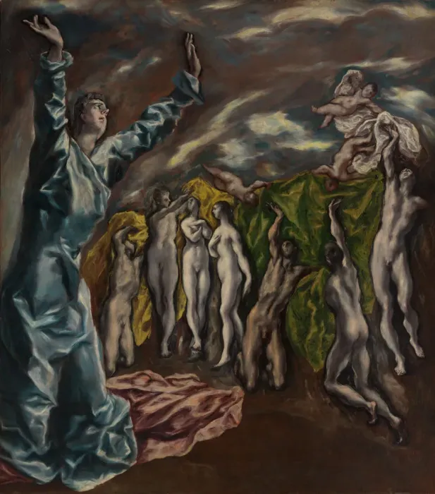 Framed Print : The Vision of Saint John, ca. 1608-14. Creator: El Greco Framed Print : The Vision of Saint John, ca. 1608-14. Creator: El Greco
