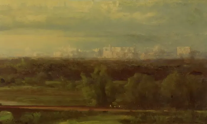 Framed Print : Visionary Landscape, 1867 / 1880. Creator: George Inness Framed Print : Visionary Landscape, 1867 / 1880. Creator: George Inness