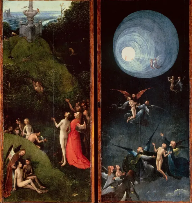 Framed Print : Four Visions of the Hereafter, ca 1490-1510 Framed Print : Four Visions of the Hereafter, ca 1490-1510