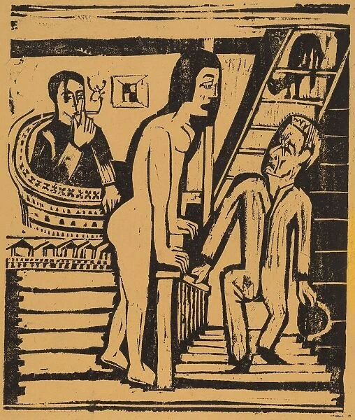 The Visit, 1923. Creator: Ernst Kirchner