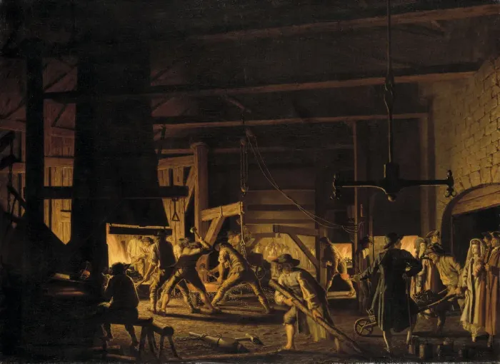 Framed Print : Visit to the Anchor Forge at Soderfors, 1782 Framed Print : Visit to the Anchor Forge at Soderfors, 1782