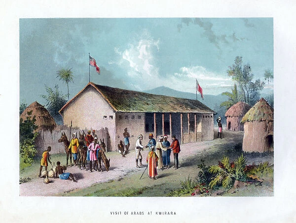 Visit of Arabs at Kwirara, (c1875)