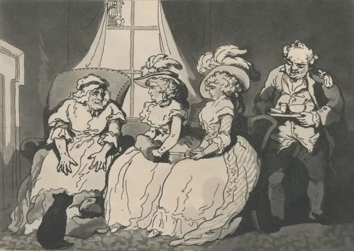 Framed Print : A Visit to the Aunt, December 20, 1794. December 20, 1794. Creator: Thomas Rowlandson Framed Print : A Visit to the Aunt, December 20, 1794. December 20, 1794. Creator: Thomas Rowlandson