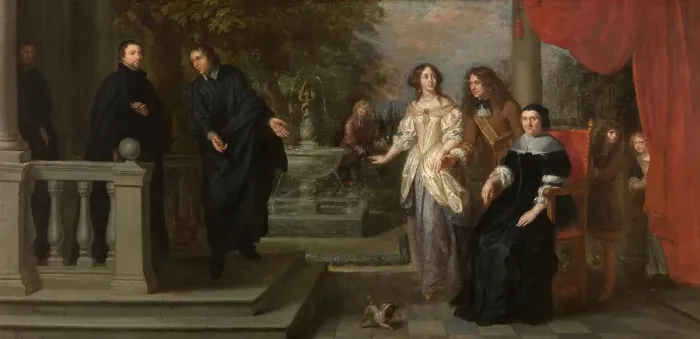 Framed Print : The Visit. Creator: Theodor Boeyermans Framed Print : The Visit. Creator: Theodor Boeyermans