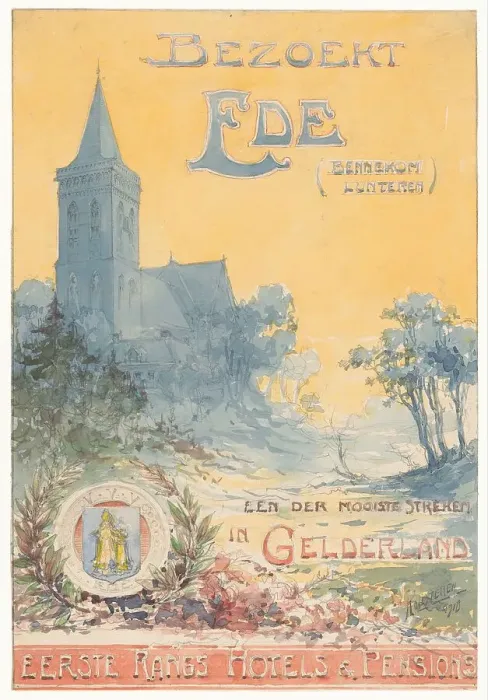 Framed Print : Visit Ede, one of the most beautiful regions in Gelderland, 1918. Creator: N.M. Kolsteren Framed Print : Visit Ede, one of the most beautiful regions in Gelderland, 1918. Creator: N.M. Kolsteren