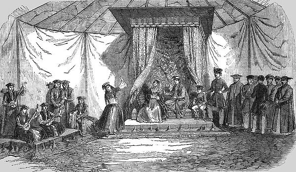 Visit of an English Family to a Tartar Chief in the Crimea, 1854. Creator: Unknown