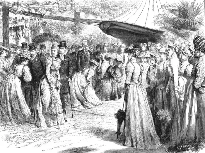 Framed Print : The Visit of the German Emperor - The Garden Party given at Marlborough House, 1891. Creator: G Durand Framed Print : The Visit of the German Emperor - The Garden Party given at Marlborough House, 1891. Creator: G Durand