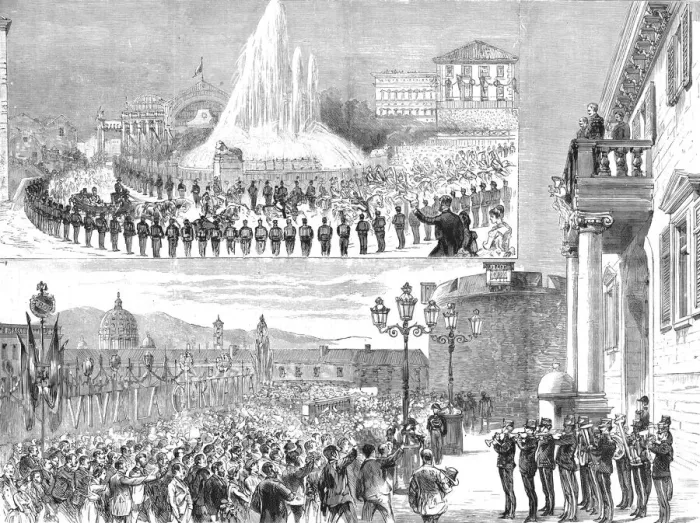 Framed Print : The Visit of the German Emperor to Rome, 1888. Creator: Unknown Framed Print : The Visit of the German Emperor to Rome, 1888. Creator: Unknown