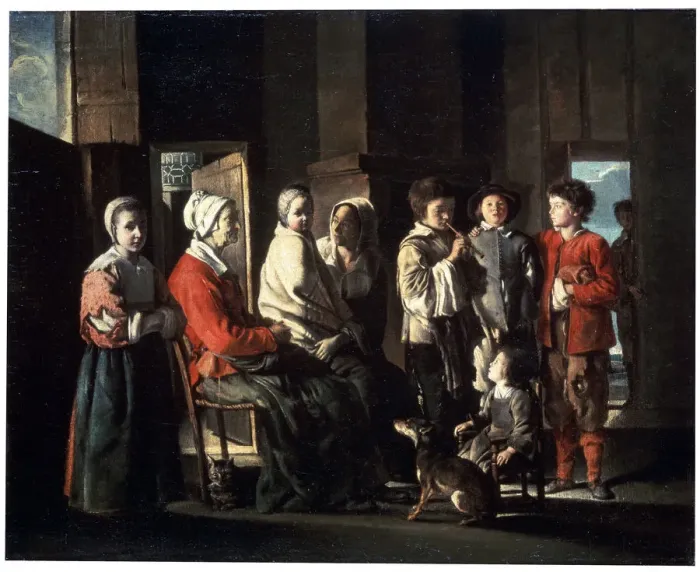Framed Print : The Visit to the Grandmother, 1645. Artist: Louis Le Nain Framed Print : The Visit to the Grandmother, 1645. Artist: Louis Le Nain