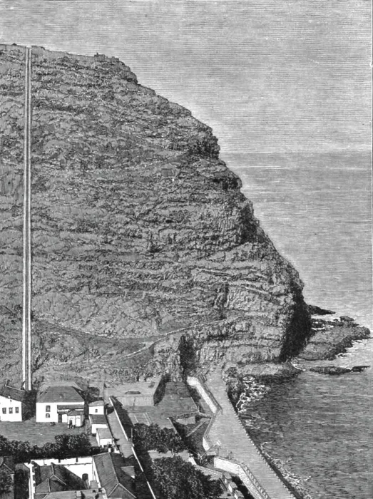 Framed Print : A Visit to the Island of St. Helena; Ladder Hill, on which is situated the Garrison and Signal Sta Creator: Unknown Framed Print : A Visit to the Island of St. Helena; Ladder Hill, on which is situated the Garrison and Signal Sta Creator: Unknown