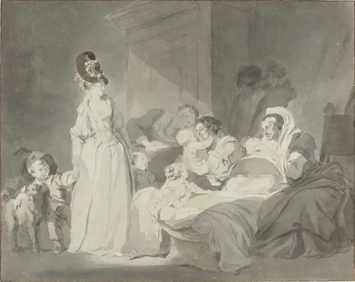 Framed Print : Visit to the Nurse, c. 1780 / 1790. Creator: Jean-Honore Fragonard Framed Print : Visit to the Nurse, c. 1780 / 1790. Creator: Jean-Honore Fragonard