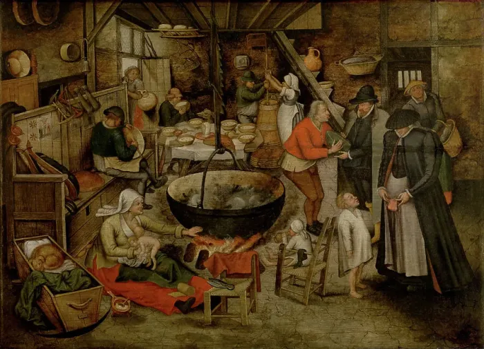 Framed Print : Visit to the Peasants, c1580-1630. Creator: Pieter Brueghel the Younger Framed Print : Visit to the Peasants, c1580-1630. Creator: Pieter Brueghel the Younger
