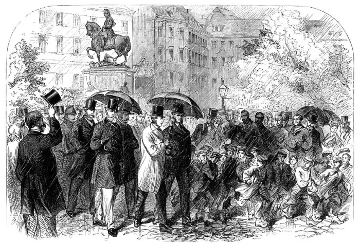 Framed Print : Visit of the Prince and Princess of Wales to Denmark: Kongens-Nytorf, at Copenhagen, 1864. Creator: Unknown Framed Print : Visit of the Prince and Princess of Wales to Denmark: Kongens-Nytorf, at Copenhagen, 1864. Creator: Unknown
