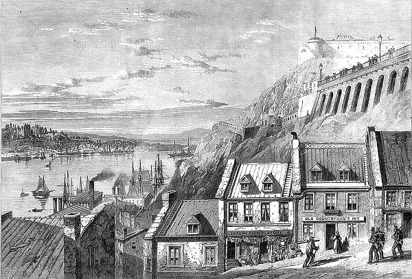 The Visit of the Prince of Wales to Canada - the Citadel of Quebec, from Prescott Gate.... 1860. Creator: Richard Principal Leitch