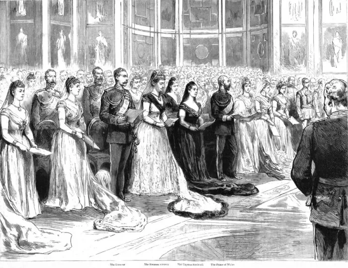 Framed Print : The Visit of the Prince of Wales to the German Emperor; The Religious service in the Chapel of the Creator: Unknown Framed Print : The Visit of the Prince of Wales to the German Emperor; The Religious service in the Chapel of the Creator: Unknown