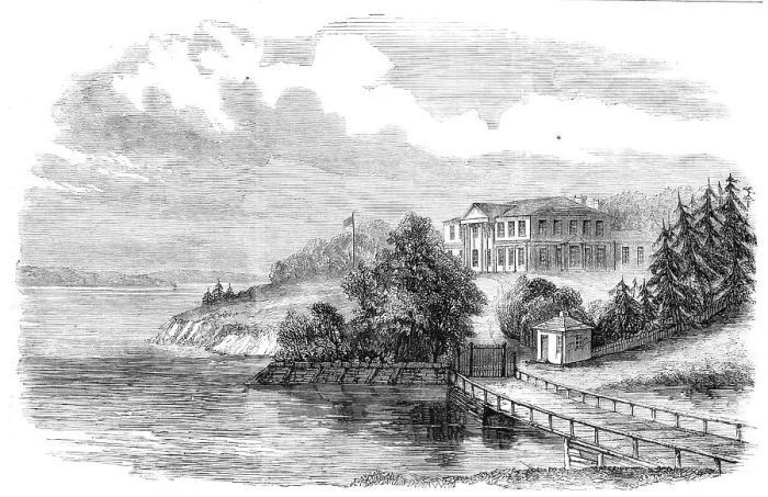 Framed Print : The Visit of the Prince of Wales to North America - the Government House, Charlotte Town, Prince Edw Creator: Unknown Framed Print : The Visit of the Prince of Wales to North America - the Government House, Charlotte Town, Prince Edw Creator: Unknown