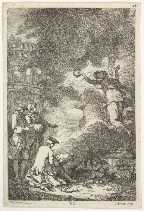 Framed Print : A Visit to Rome in 1764, 1764. Creator: Franz Edmund Weirotter Framed Print : A Visit to Rome in 1764, 1764. Creator: Franz Edmund Weirotter