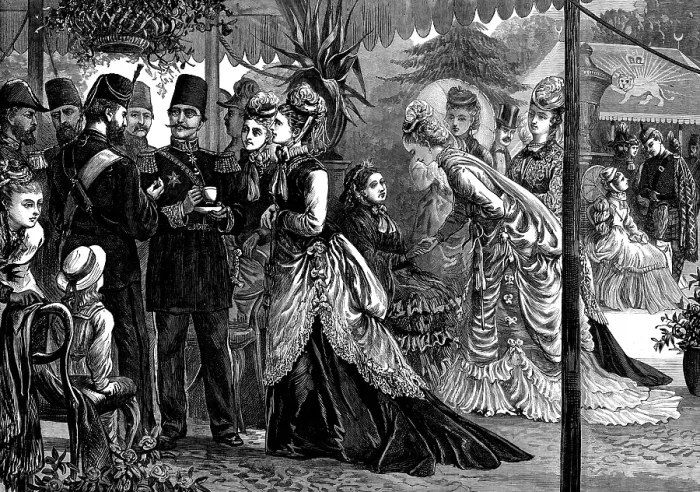 Framed Print : Visit of the Shah: garden party at Chiswick, given by the Prince and Princess of Wales, 1873. Creator: Unknown Framed Print : Visit of the Shah: garden party at Chiswick, given by the Prince and Princess of Wales, 1873. Creator: Unknown