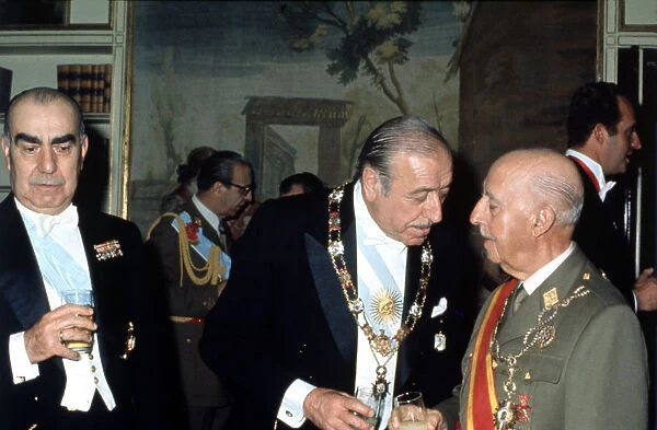 Visit to Spain of Hector Jose Campora (1909-1980) Argentine politician and president