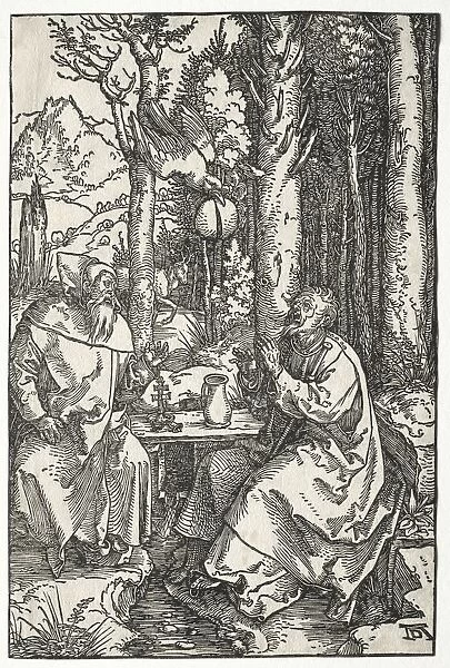 The Visit of St. Anthony to St. Paul the Hermit, c. 1504. Creator: Albrecht Dürer (German