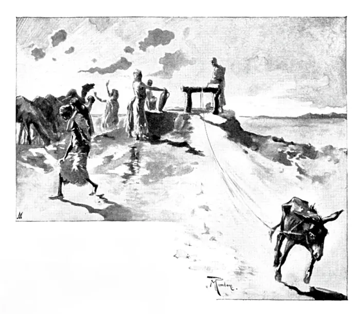 Framed Print : A Visit to Tafilet: a well at sunset, 1895. Creator: George Meisenbach Framed Print : A Visit to Tafilet: a well at sunset, 1895. Creator: George Meisenbach