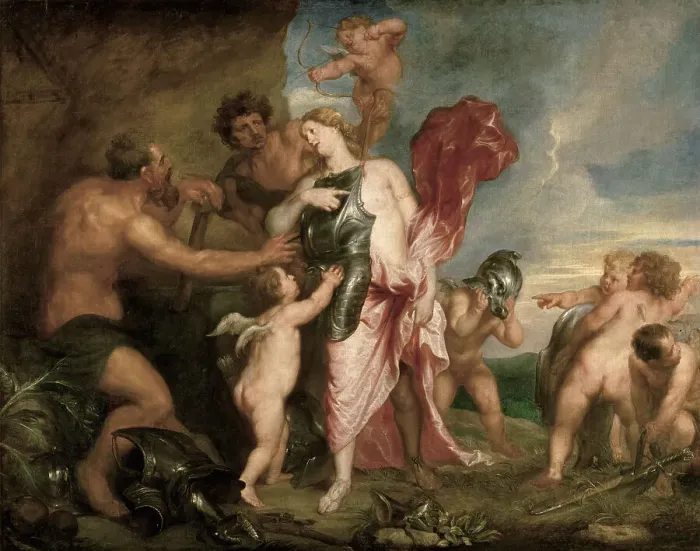 Framed Print : The Visit of Venus to Vulcan, 1631-1632. Creator: Dyck, Sir Anthony van (1599-1641) Framed Print : The Visit of Venus to Vulcan, 1631-1632. Creator: Dyck, Sir Anthony van (1599-1641)