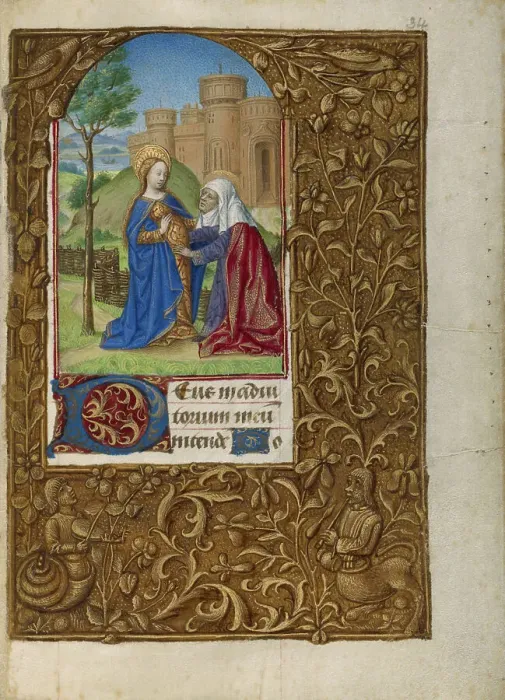 Framed Print : The Visitation, about 1480-1490. Creator: Associate of Georges Trubert (French, active Provence, France 1469 - 1508); Framed Print : The Visitation, about 1480-1490. Creator: Associate of Georges Trubert (French, active Provence, France 1469 - 1508);