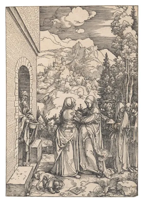 Framed Print : The Visitation, 1503. Creator: Dürer, Albrecht (1471-1528) Framed Print : The Visitation, 1503. Creator: Dürer, Albrecht (1471-1528)