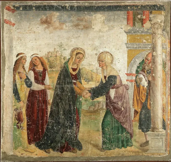 Framed Print : The Visitation, Between 1520 and 1535. Creator: Marinoni, Bernardino (active 1490-1530) Framed Print : The Visitation, Between 1520 and 1535. Creator: Marinoni, Bernardino (active 1490-1530)