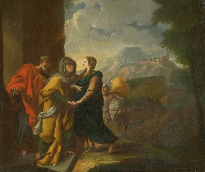 Framed Print : The Visitation, 1600-1700. Creator: Circle of Luca Giordano Framed Print : The Visitation, 1600-1700. Creator: Circle of Luca Giordano