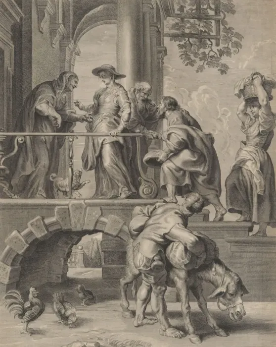 Framed Print : The Visitation, 1625-74. Creator: Pieter de Jode II Framed Print : The Visitation, 1625-74. Creator: Pieter de Jode II