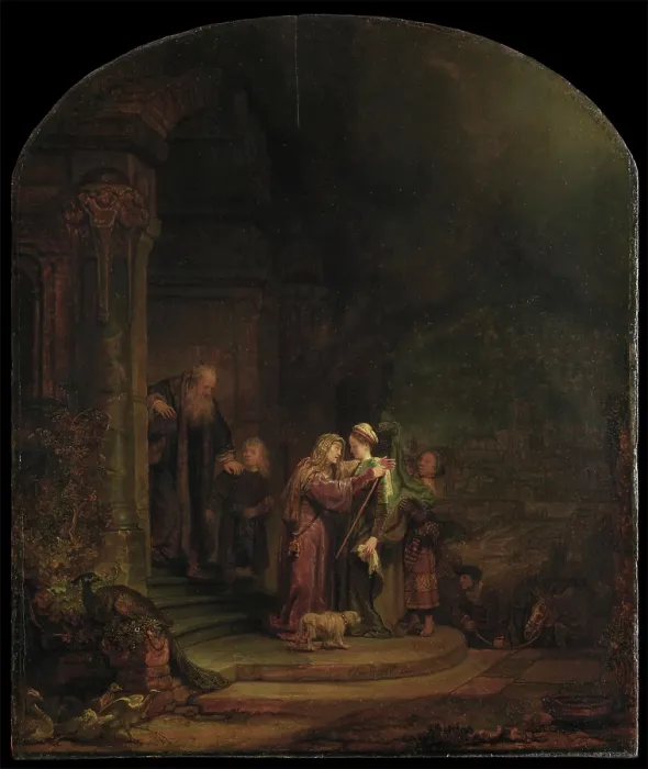 Framed Print : The Visitation, 1640. Creator: Rembrandt Harmensz van Rijn Framed Print : The Visitation, 1640. Creator: Rembrandt Harmensz van Rijn