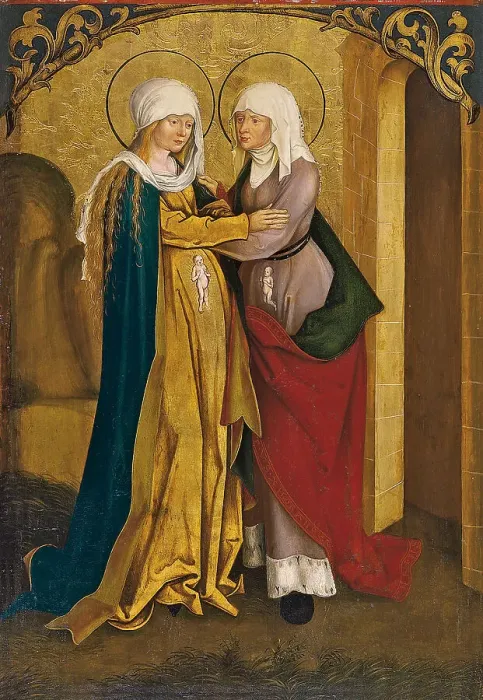 Framed Print : The Visitation, c. 1505. Artist: Strub, Hans (active between 1501 and 1530) Framed Print : The Visitation, c. 1505. Artist: Strub, Hans (active between 1501 and 1530)
